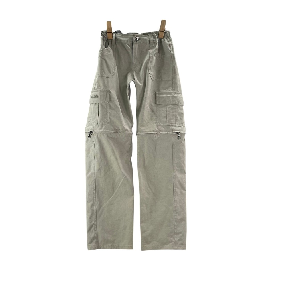 Kuhl Convertible Cargo Pants Kids Size 10 Khaki RECCO Ripstop Hiking Outdoor